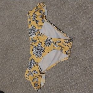 California Waves Floral Yellow Bikini Bottom